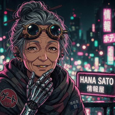 Portrait manga de Hana Sato, receleuse