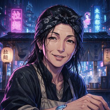 Portrait manga : cuisinière