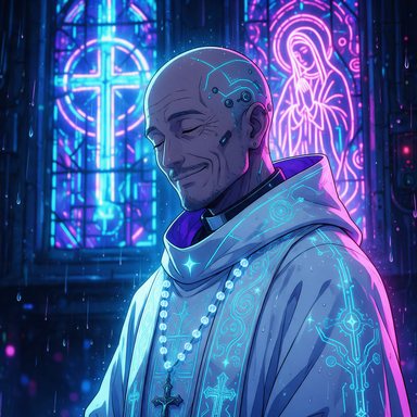 Portrait manga : prêtre